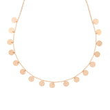 Collana girocollo con cerchietti in oro rosa