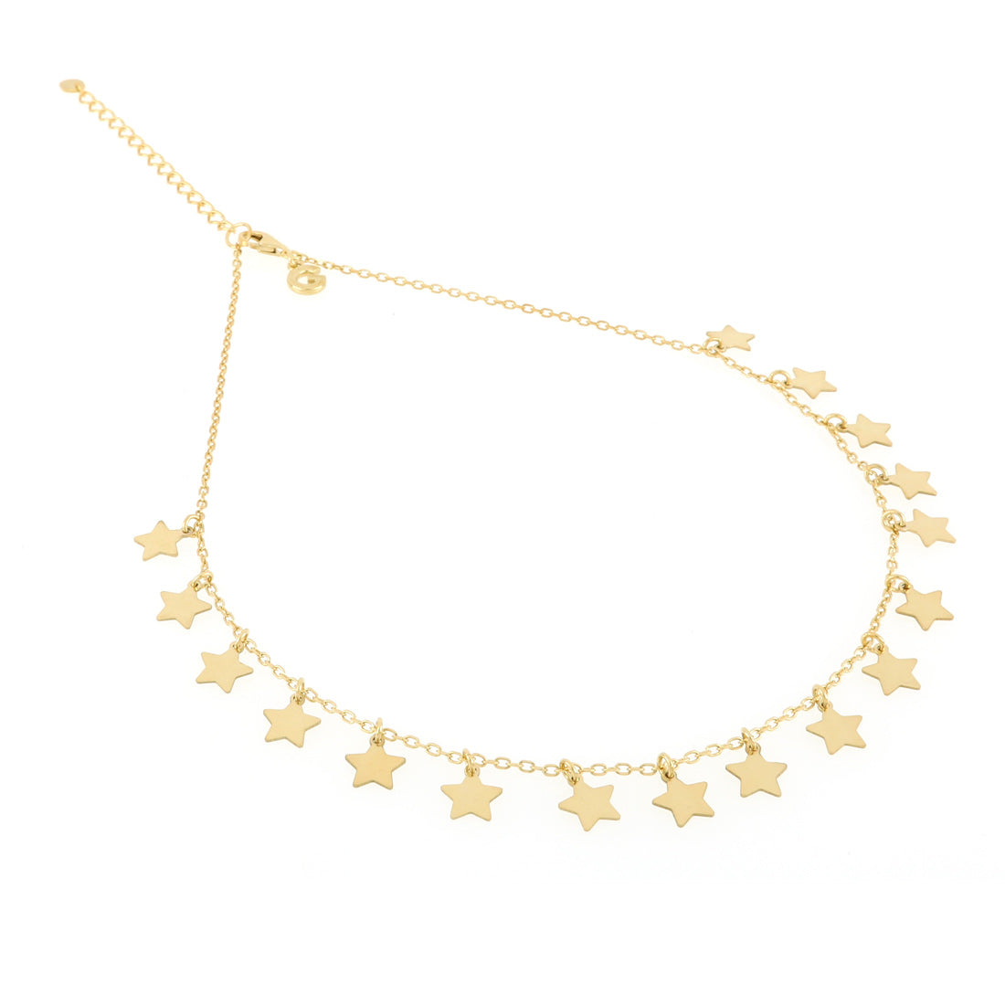Collana girocollo oro con stelle