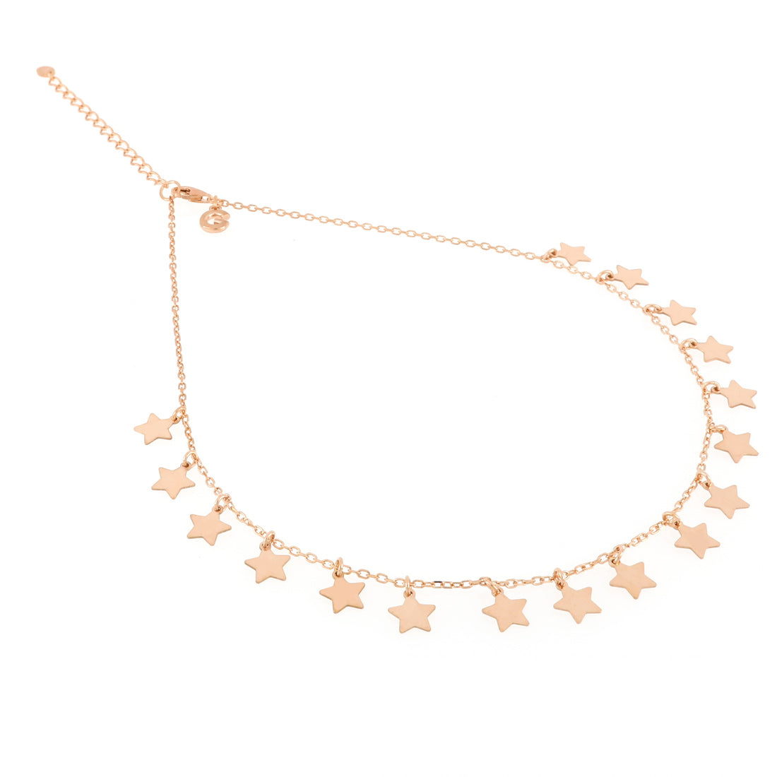 Girocollo con stelle oro rosa