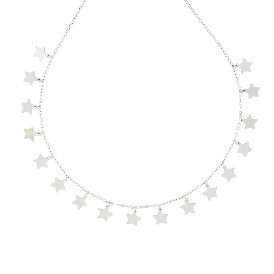 Girocollo con tante stelle in argento 925