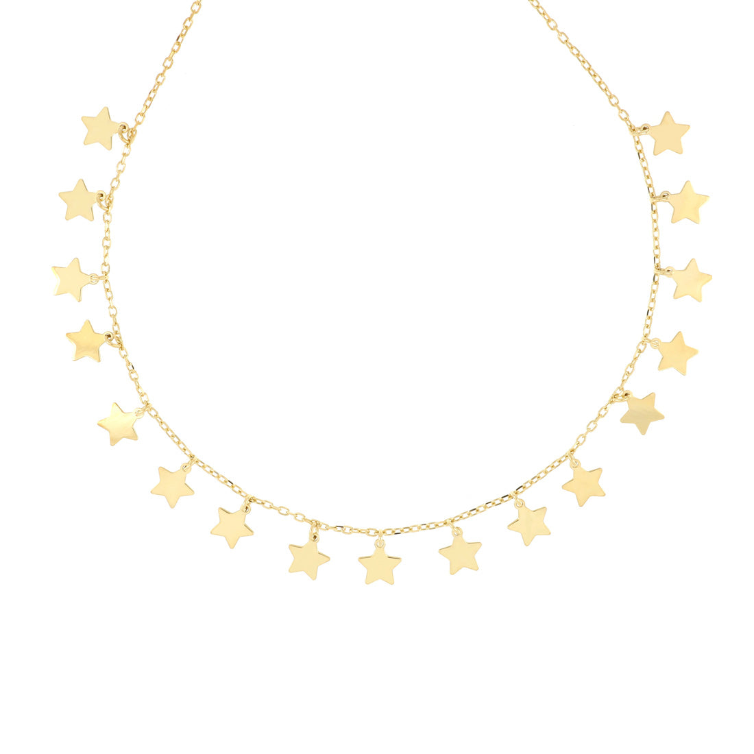 Collana con stelle fitte oro