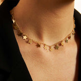Collana Girocollo donna Oro Con Stelle