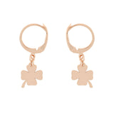 Orecchino con quadrifoglio in oro rosa