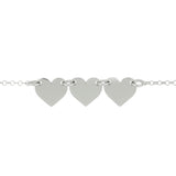 Collana tris di cuori con lettere