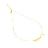 Collana targa con angelo placcata oro