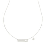 Collana con targa e angioletto in argento 925