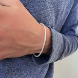 Men's silver snake bracelet