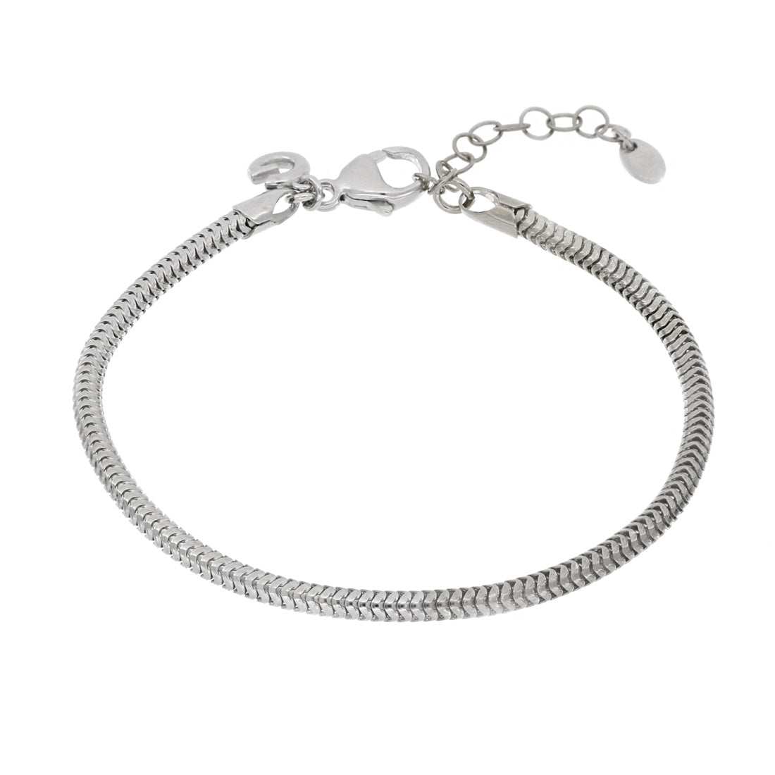 Elegante bracciale in ottone - Color argento rodiato Elegante bracciale in ottone - Color argento rodiato