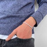 Bracciale corda uomo in argento