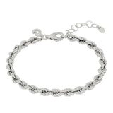 Bracciale corda uomo in argento