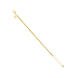 Bracciale argento corda placcato oro