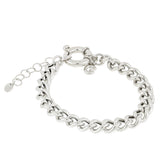 Bracciale grumetta bombata argento