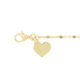 Children's bracelet with heart charm 2-8 years