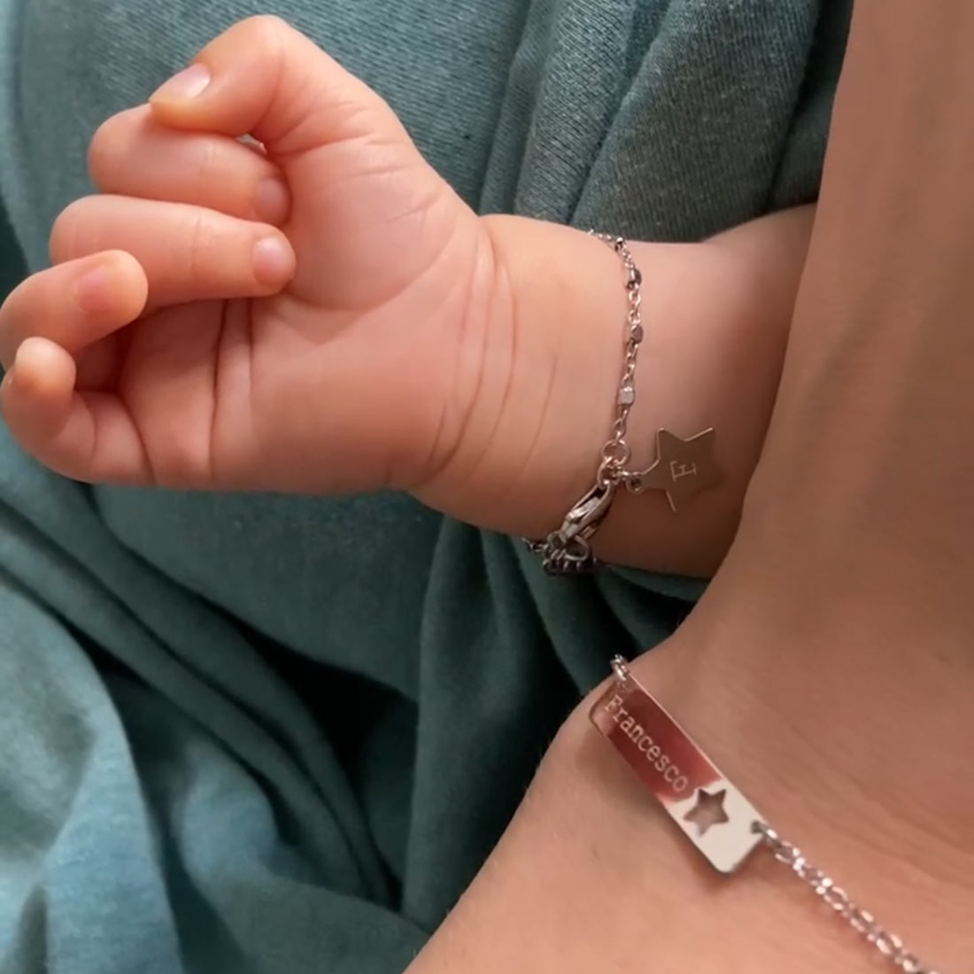 Set bracciale mamma e neonato con stella