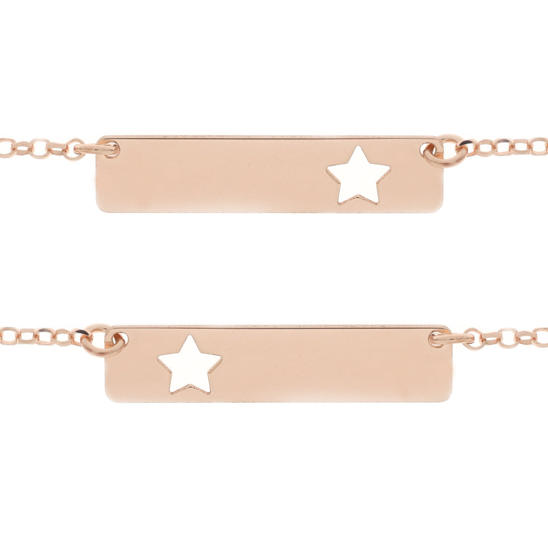 Simple Pledge - Braccialetto con incisione in argento, oro o oro rosa Simple Pledge - Braccialetto con incisione in argento, oro o oro rosa