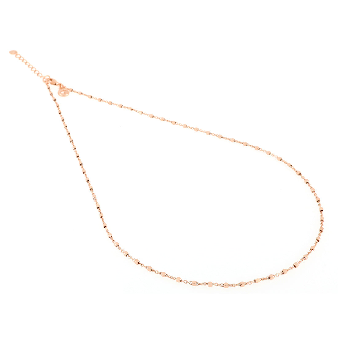 Collana basic a catenina con dadini oro rosa