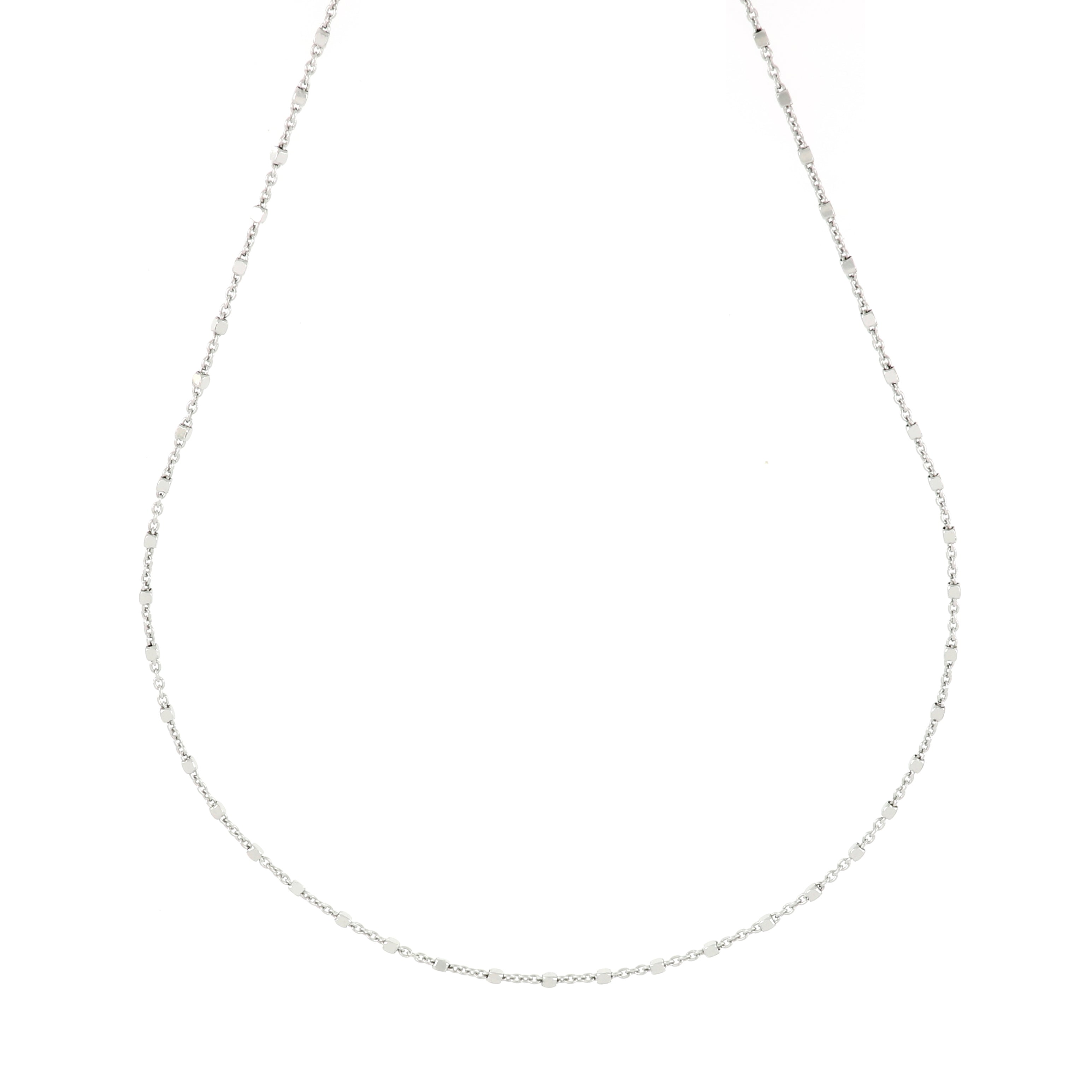 Collana basic argento con piccoli dadini