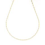 Collana sottile placcata oro con piccoli dadini