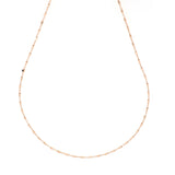 Collana sottile oro rosa con piccoli dadini