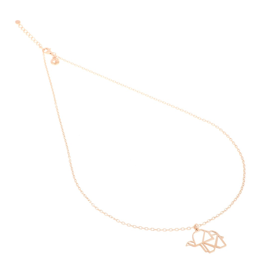 Collana oro rosa con elefante