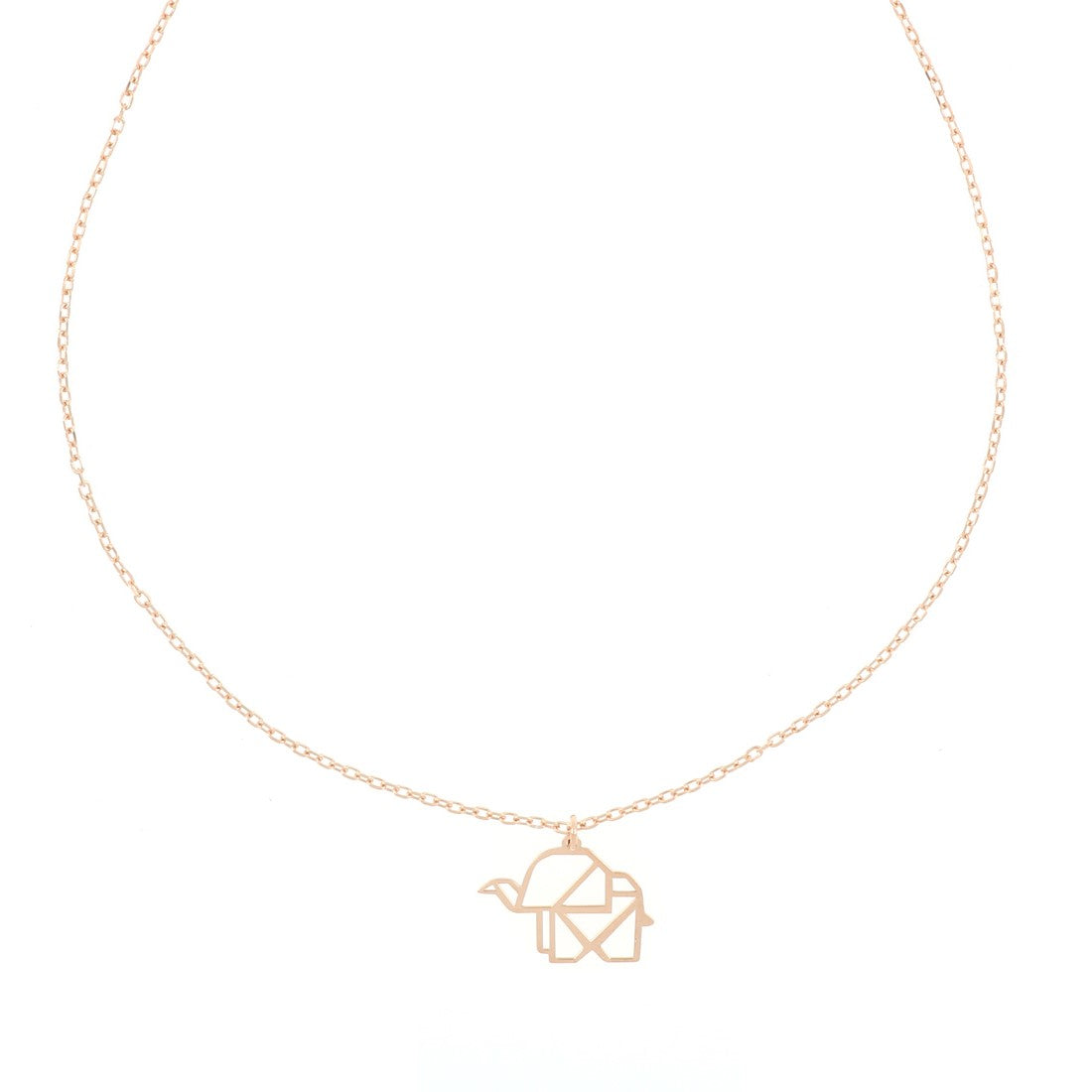 Collana con ciondolino elefante oro rosa