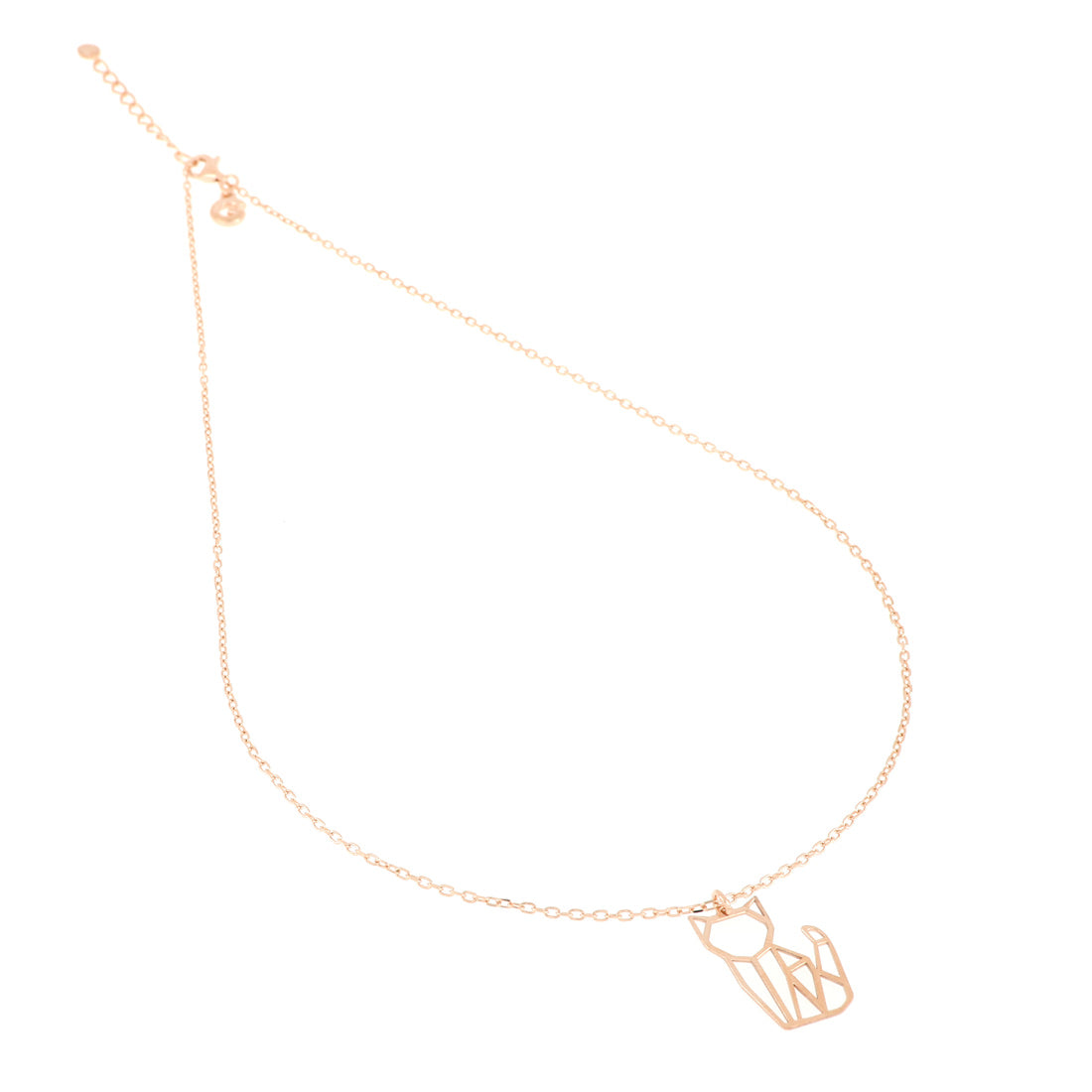 Collana con gattino oro rosa realizzata in argento 925