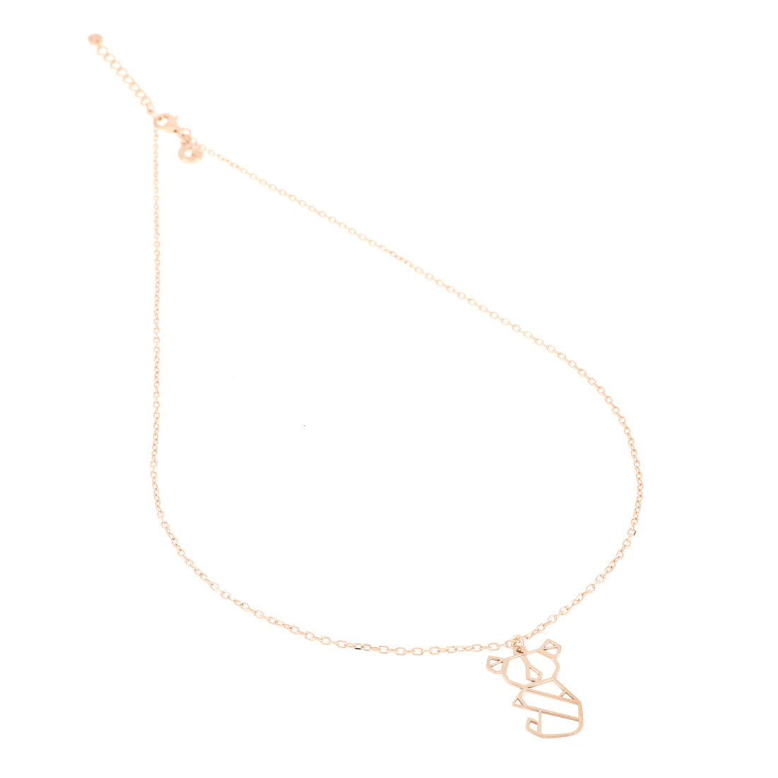 Collana oro rosa con koala centrale, la collana è realizzata in argento 925
