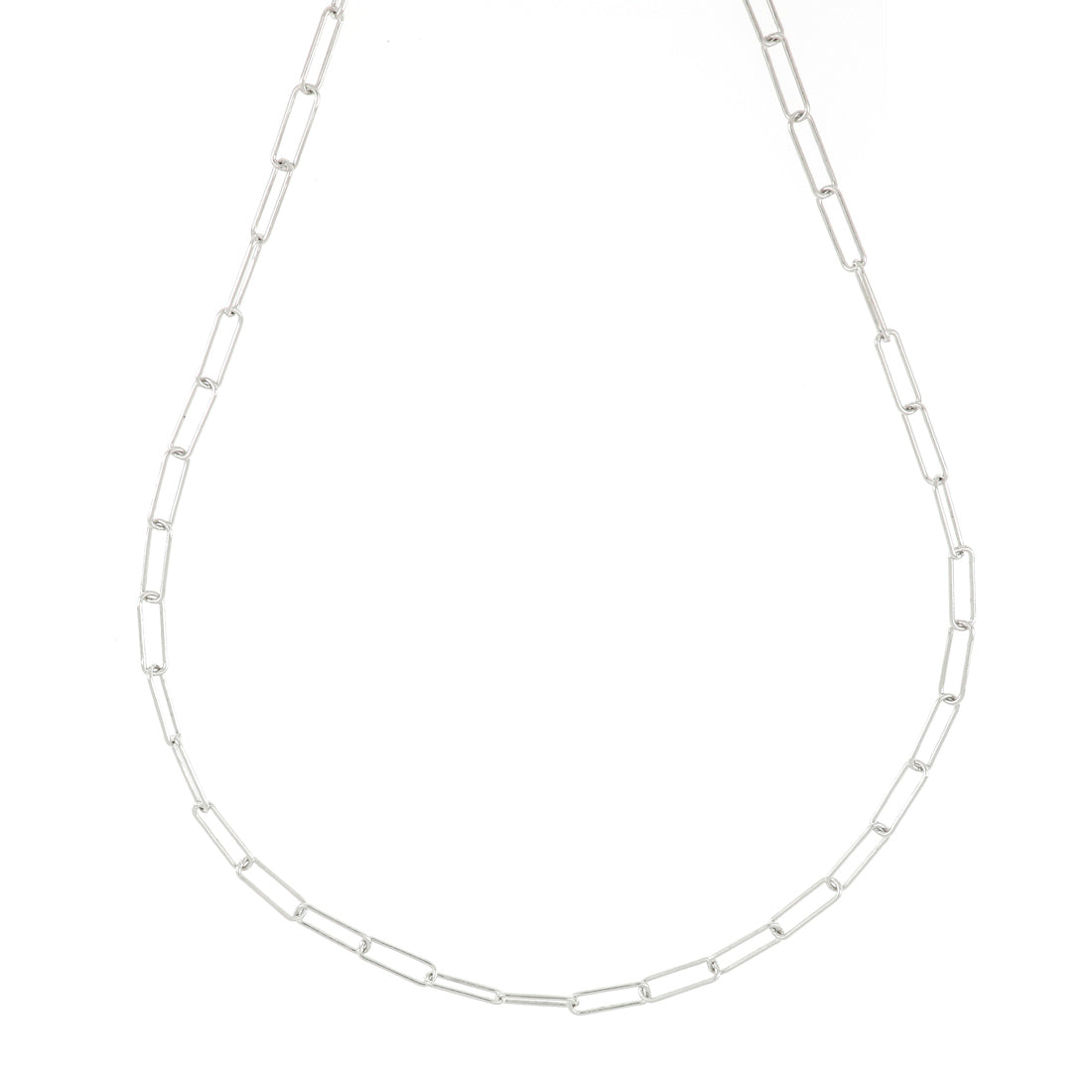 Collana con maglie rettangolari minimal in argento 925