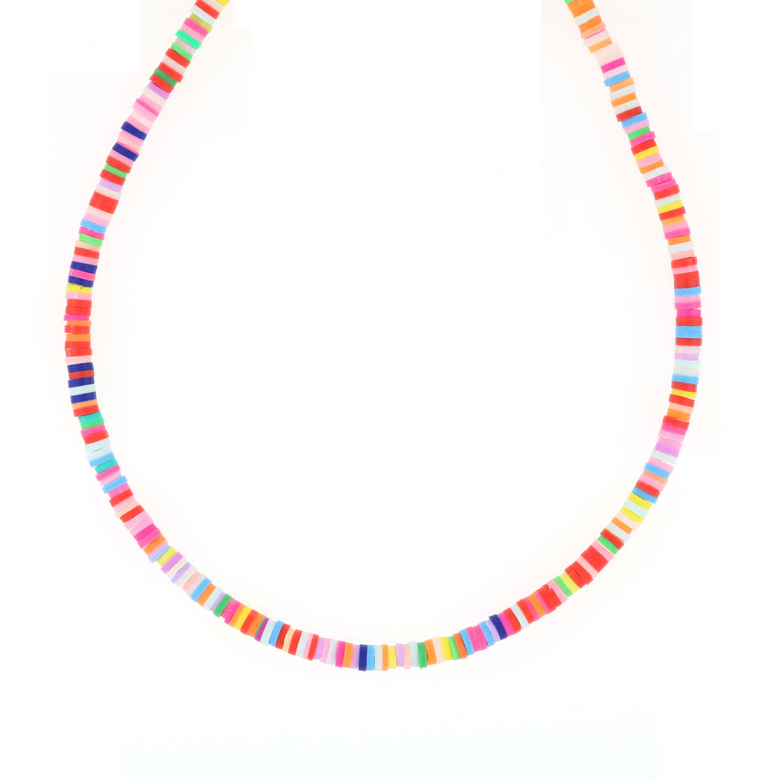 Collana con perline in resina colorata arcobaleno