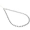 Collana rosario nero semplice in argento 925