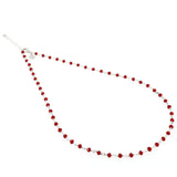 Collana rosario rosso in argento 925