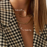 Big gold snake necklace