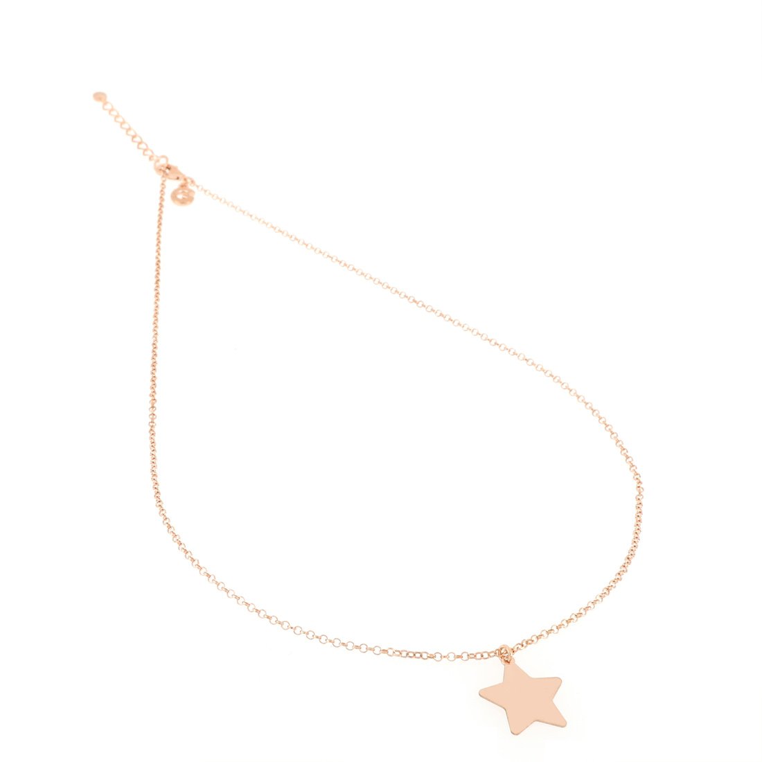 Collana con stella in oro rosa