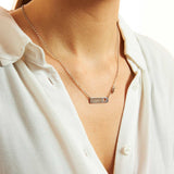 Collana con piastrina quadrifoglio