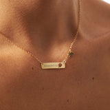 Collana con piastrina quadrifoglio