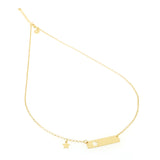 Collana con targa oro e foro con stella