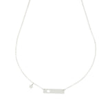 Collana con targa stella in argento 925