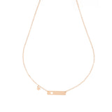 Collana con targa stella in oro rosa