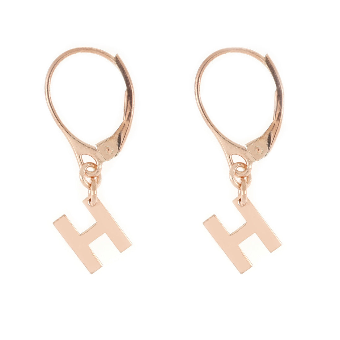 Orecchini personalizzabili in argento placcati oro rosa