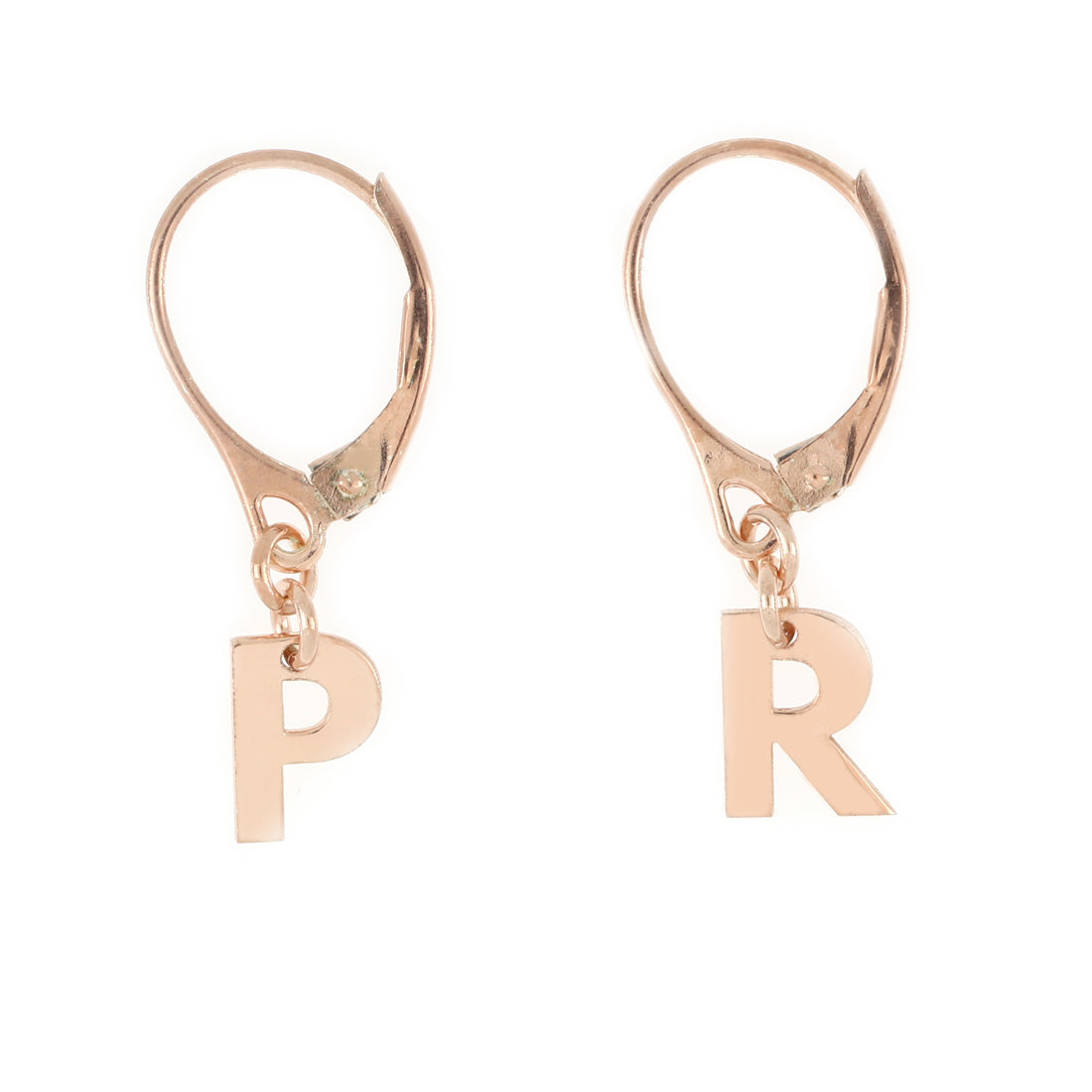 Orecchini rosé personalizzati con lettere