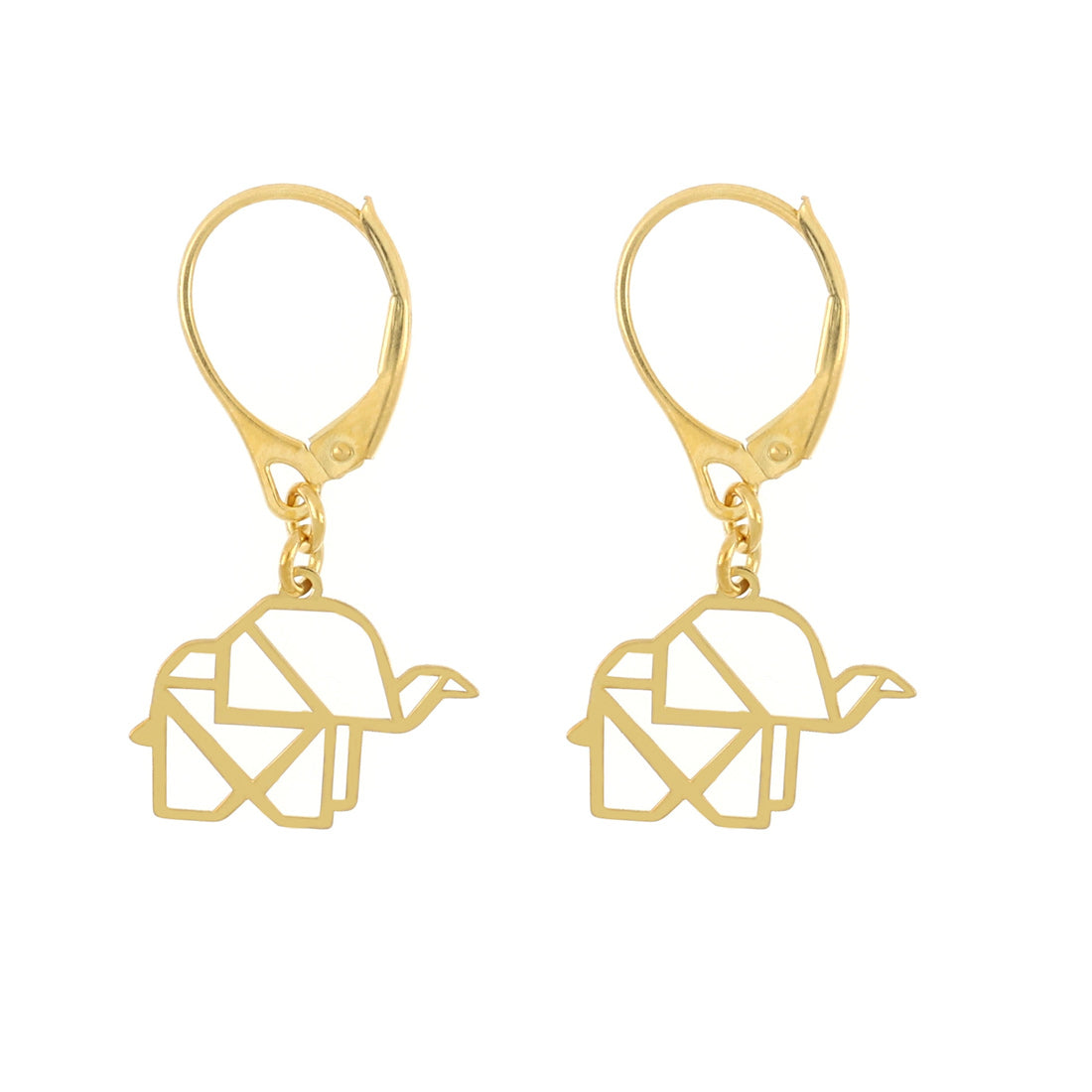 Orecchino con elefante in oro