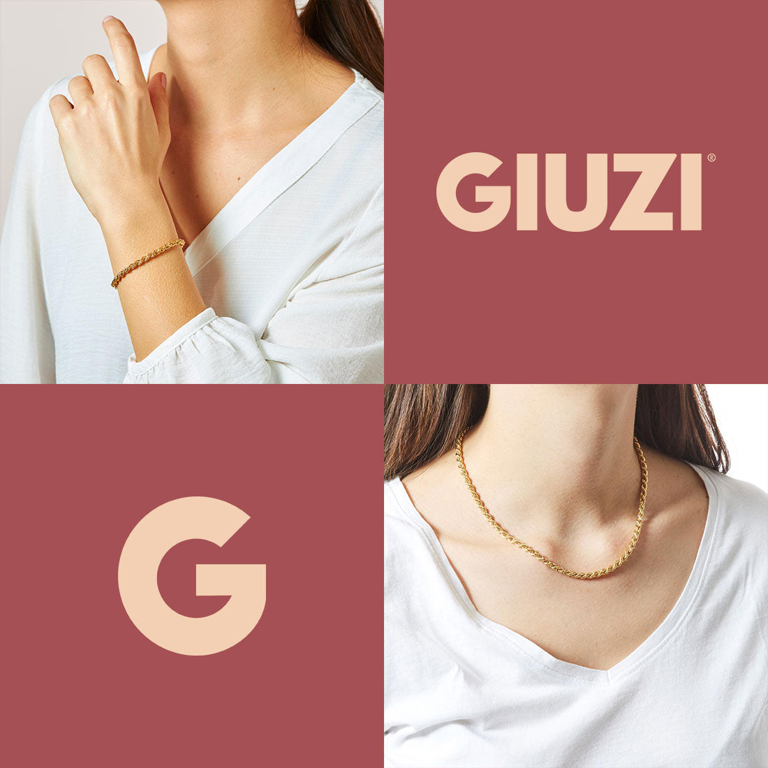 Set collana e bracciale corda