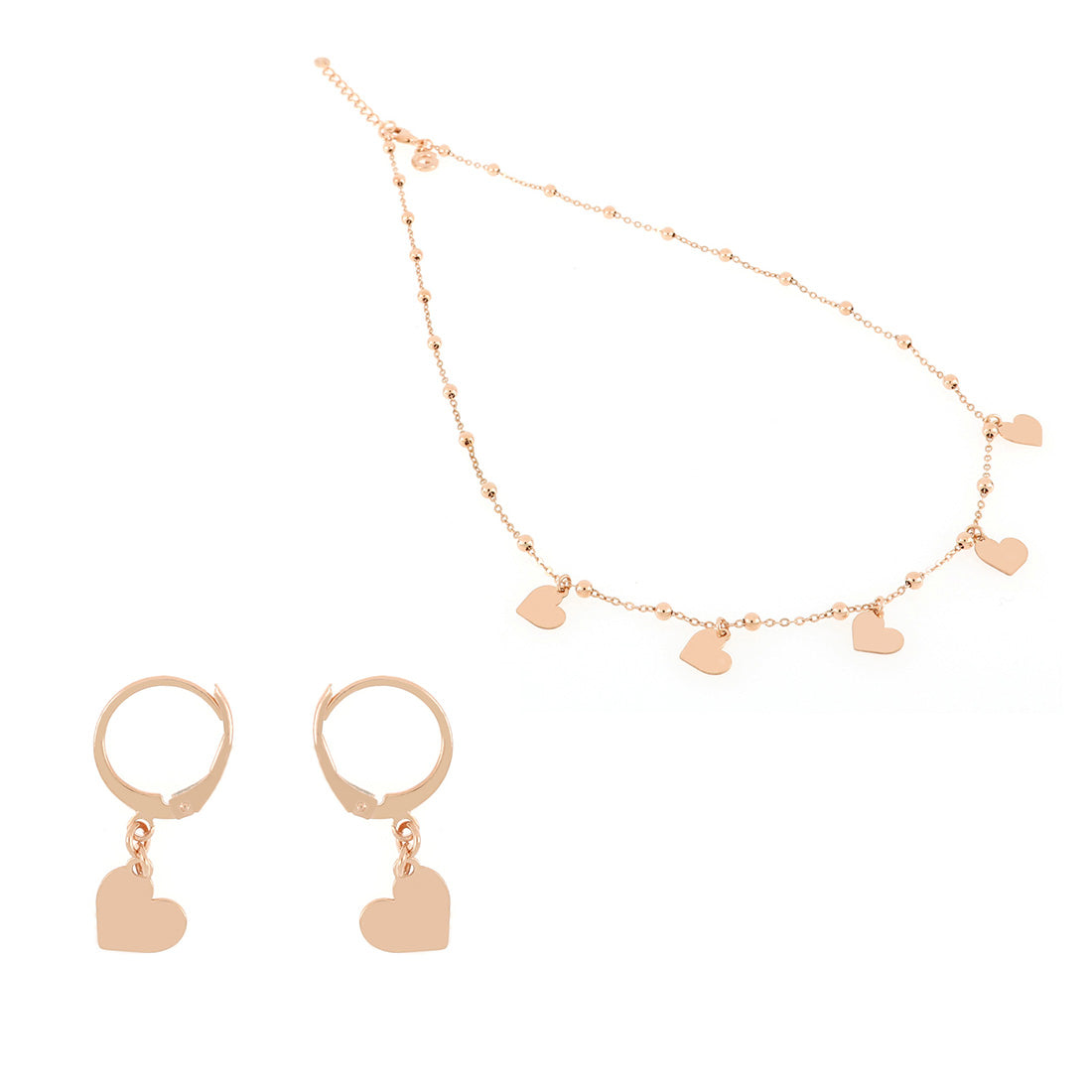Set collana e orecchini con cuori