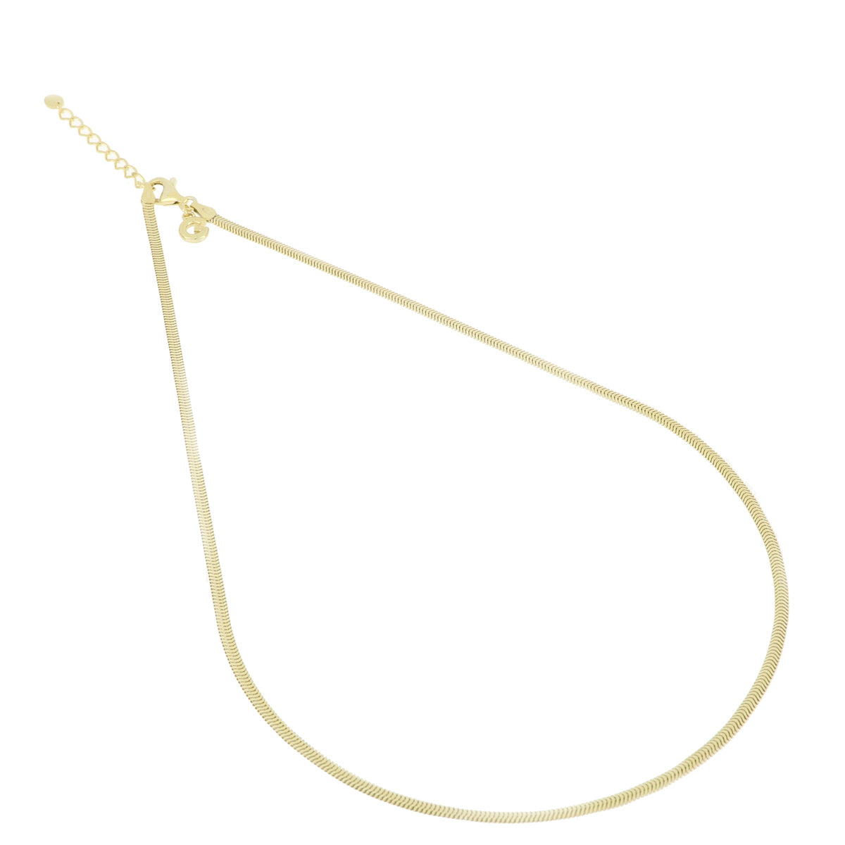 Collana snake soft in argento placcato oro
